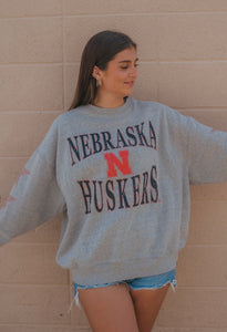 Oversized Nebraska Huskers Wynn Star Sweatshirt