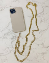 Load image into Gallery viewer, Gold Curb Link Phone Chain Lanyard