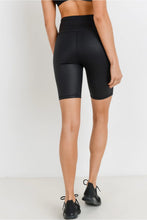 Load image into Gallery viewer, Faux Leather Biker Shorts