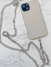 Load image into Gallery viewer, Silver Curb Link Phone Chain Lanyard